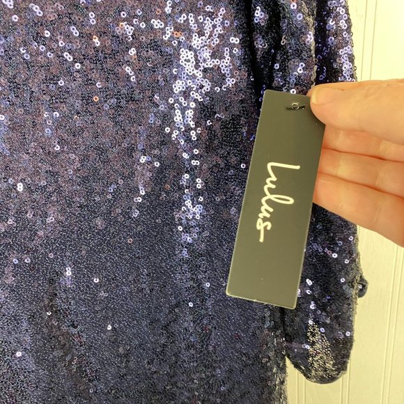 Lulus sequin dress‎ size small NWT purple blue - Picture 4 of 6
